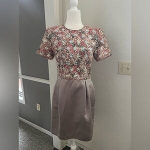 Vintage 80s/90s Jonathan Tait Beaded Lace Cocktail Dress Made in USA Size 10